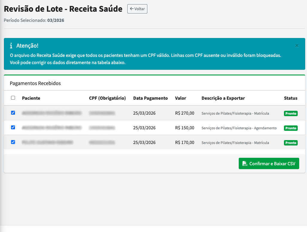 Agenda Gestão Pilates
